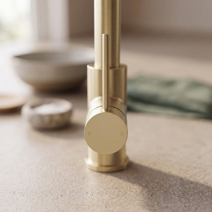 Reno Kitchen Mixer - Brushed Brass