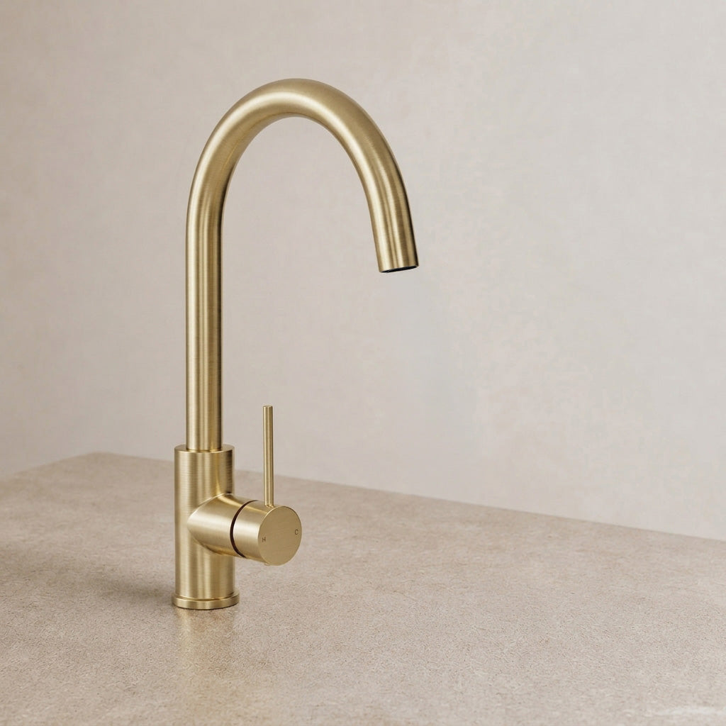 Reno Kitchen Mixer - Brushed Brass