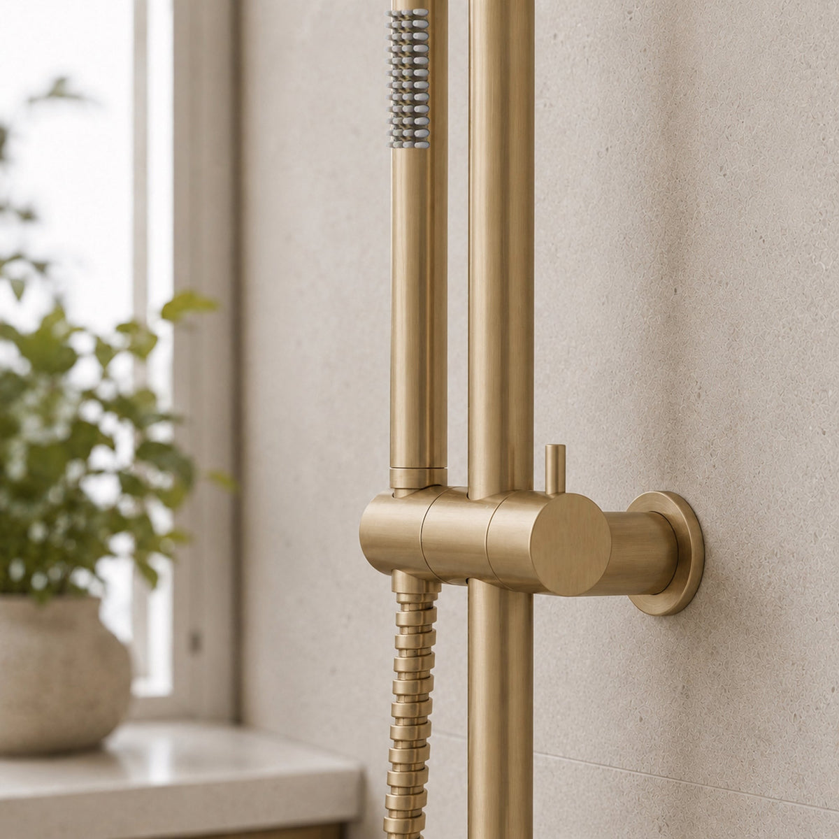 Reno Combination Shower - Brushed Brass