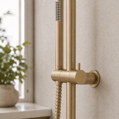 Reno Combination Shower - Brushed Brass