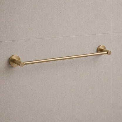 Reno Single Towel Rail - Brushed Brass