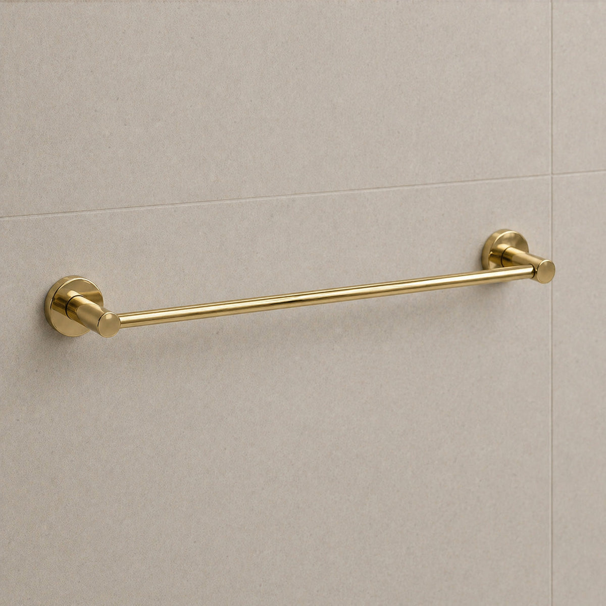 Reno Single Towel Rail - Polished Gold