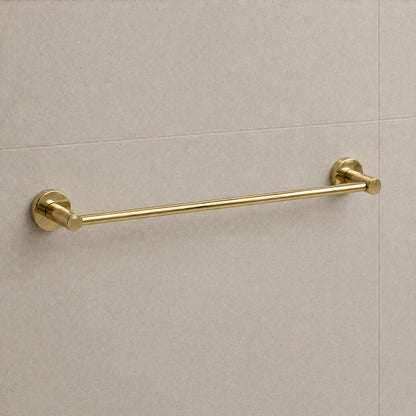 Reno Single Towel Rail - Polished Gold