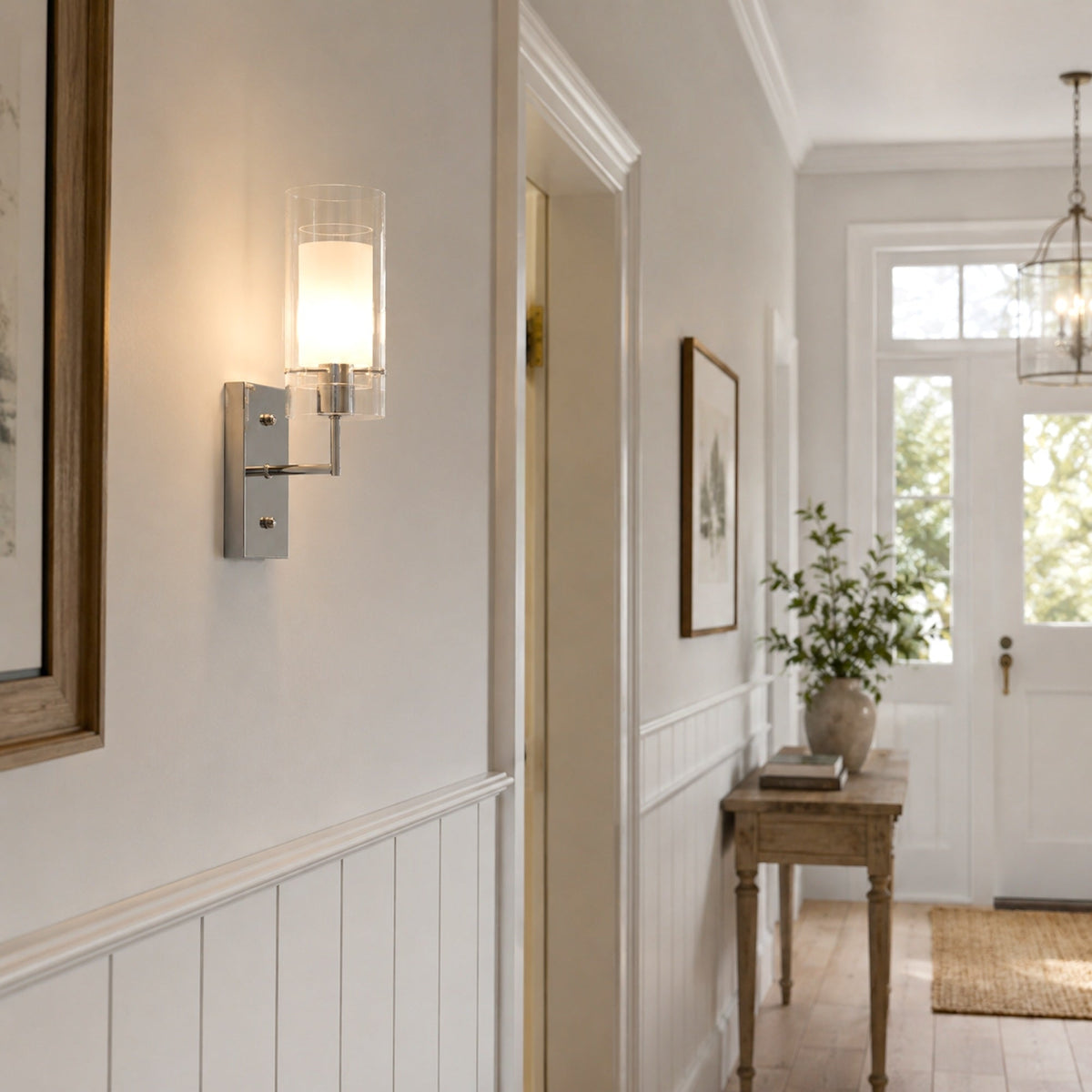 Abbey Pendant Wall Light - Chrome
