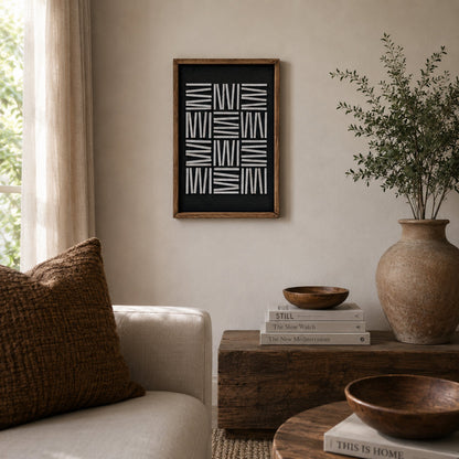 Alpine Shadow Dark - Ready To Hang Wall Art - 42x62cm
