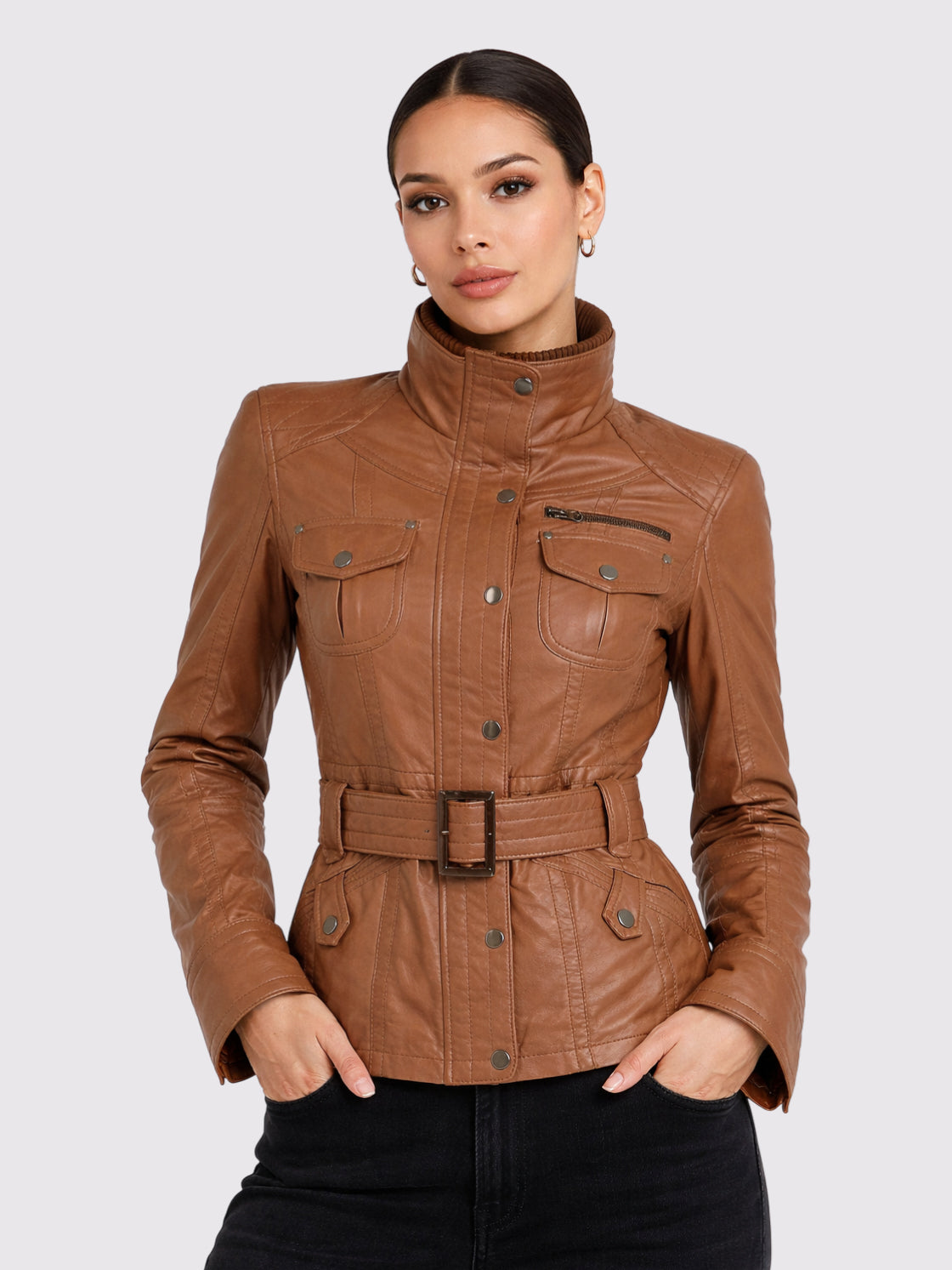 Amber Trail Women Belted Jacket