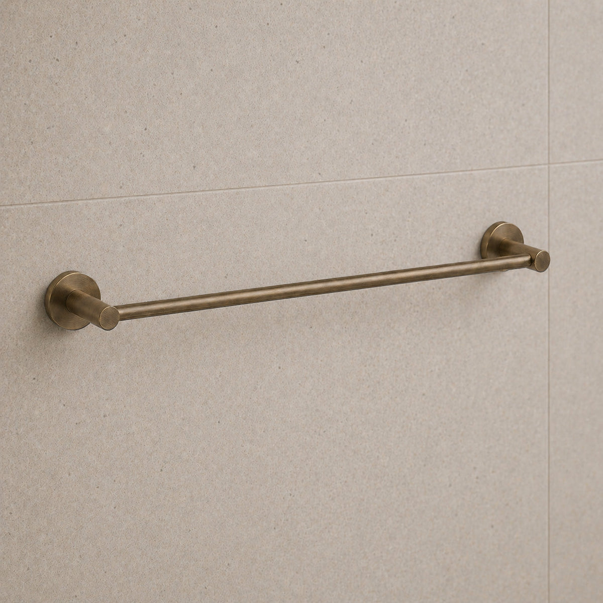 Reno Single Towel Rail - Antique Brass