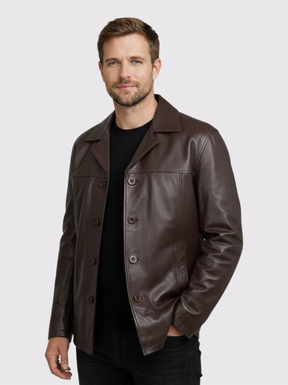 Arctic Edge Men's Brown Blazer Jacket