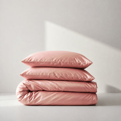 Silky Soft Bamboo Quilt Cover - Coral Pink
