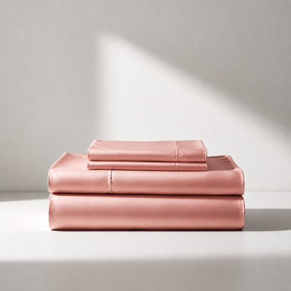 Silky Soft Bamboo Sheet Set - Coral Pink