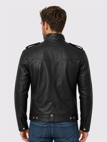 Biker Black Men's Designer Leather Jacket