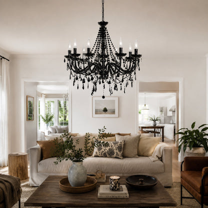 Cassie Chandelier 12 Light - Black