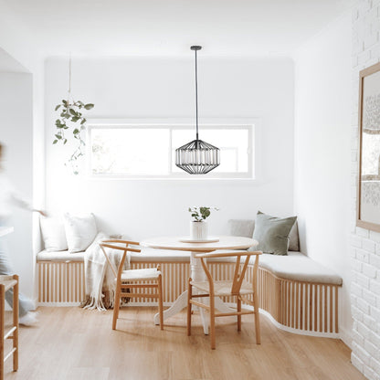 Butler Glass Prism Pendant Light - Black