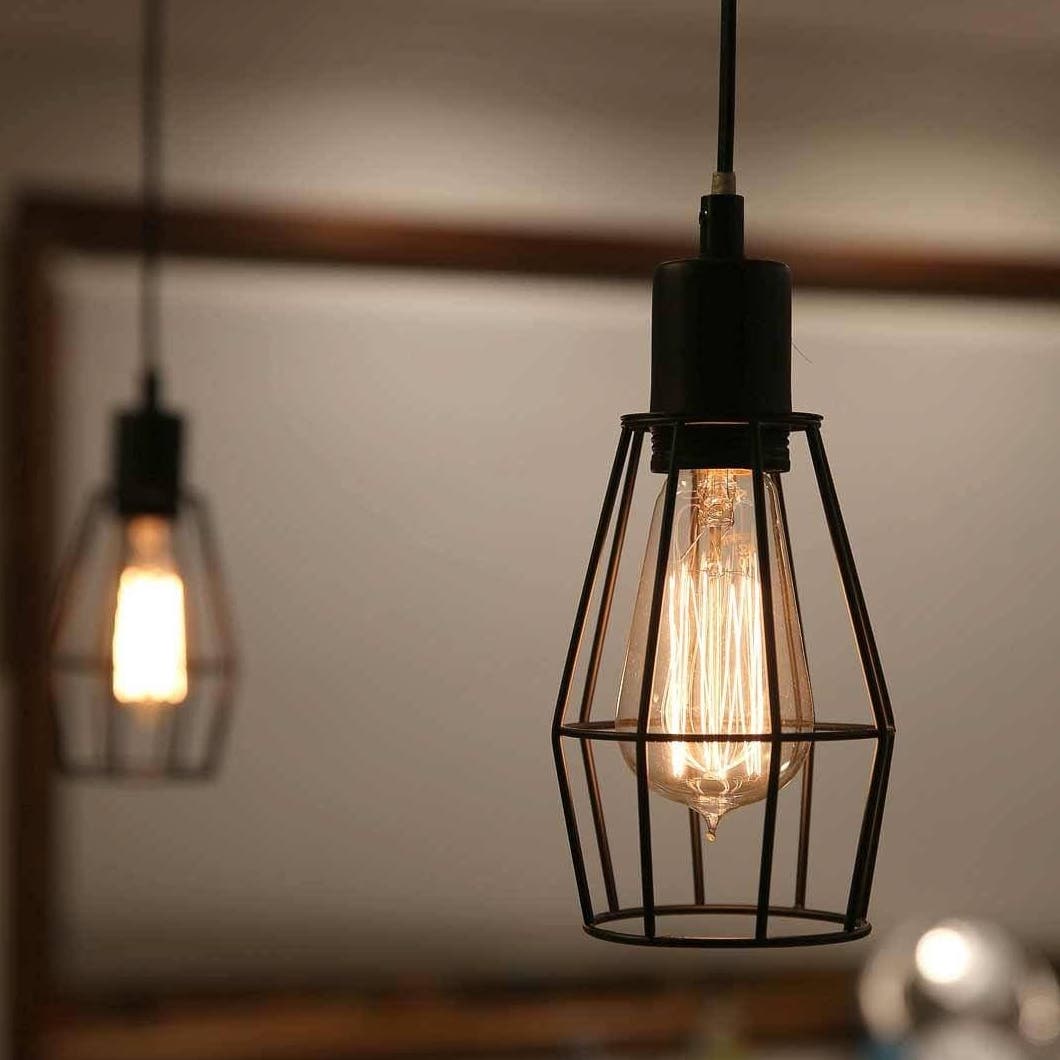 Watson Industrial Cage Light - Black