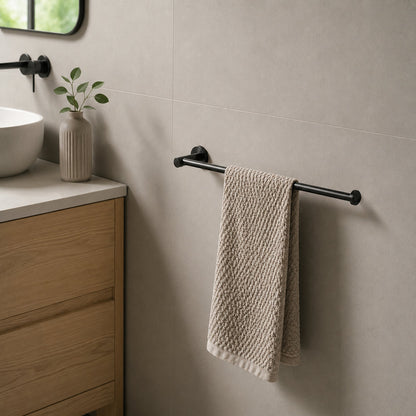 Reno Hand Towel Holder - Matt Black