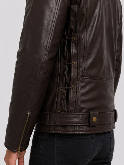 Brown Leather Motorcycle Jacket
