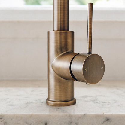 Reno Kitchen Mixer - Antique Brass