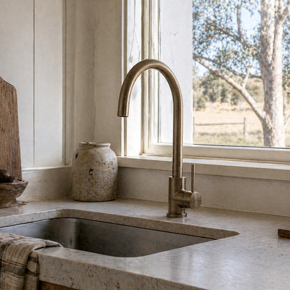 Reno Kitchen Mixer - Antique Brass