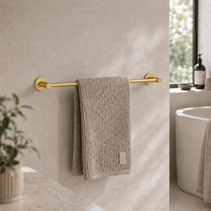 Reno Single Towel Rail - Brushed Brass