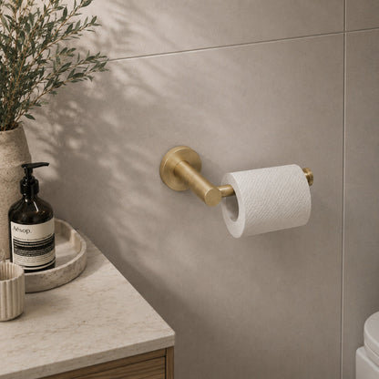 Reno Toilet Roll Holder - Brushed Brass