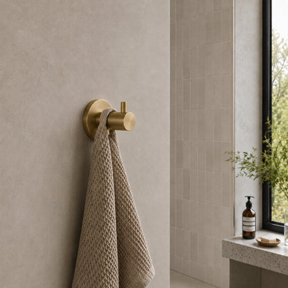 Reno Robe Hook - Brushed Brass