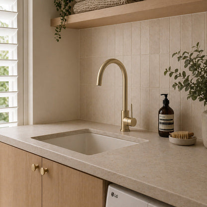 Reno Kitchen Mixer - Brushed Brass