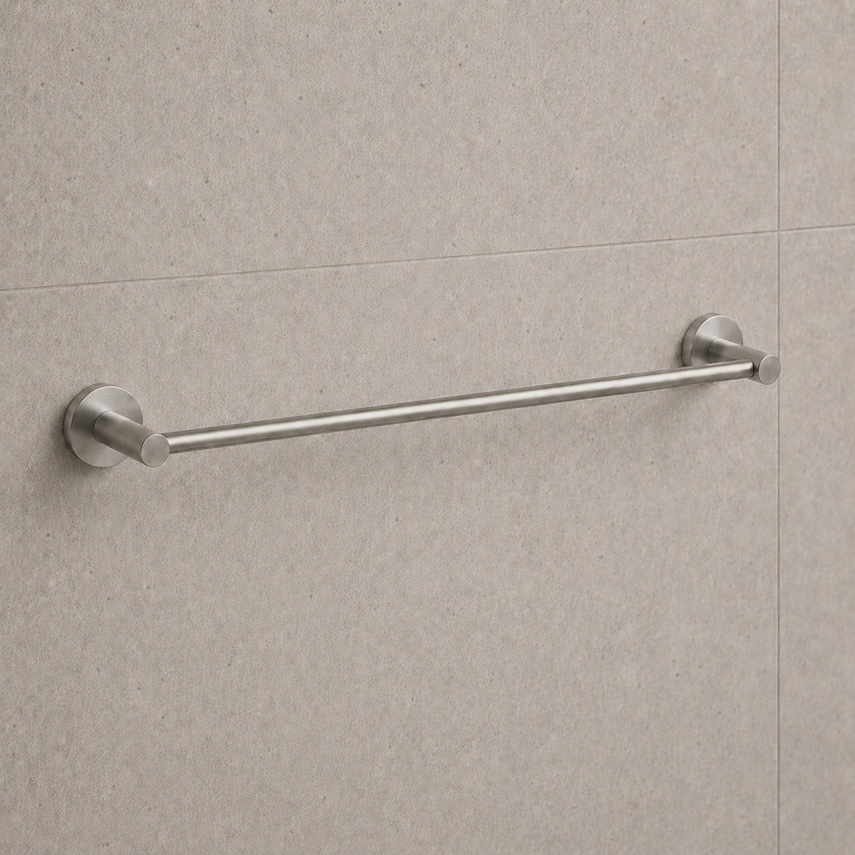 Reno Single Towel Rail - Brushed Nickel
