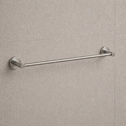 Reno Single Towel Rail - Brushed Nickel