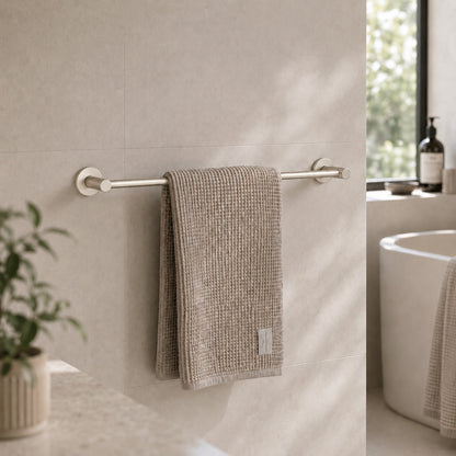 Reno Single Towel Rail - Brushed Nickel