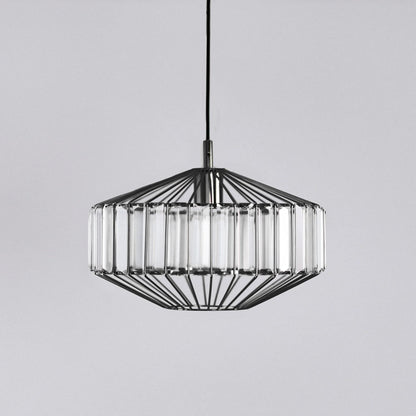 Butler Glass Prism Pendant Light - Black