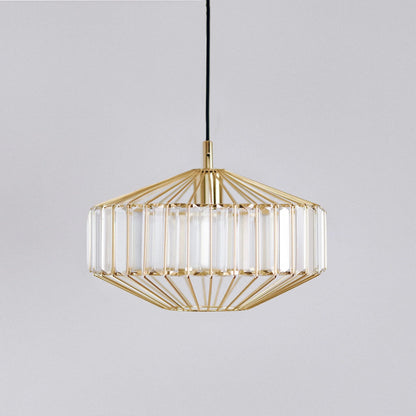 Butler Glass Prism Pendant Light - Gold