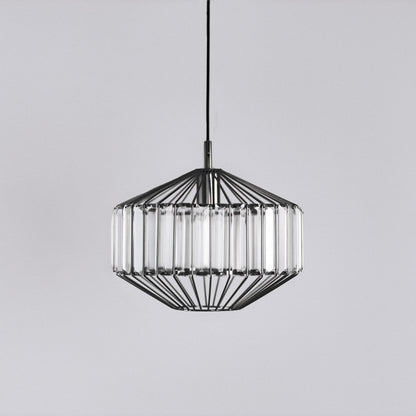 Butler Glass Prism Pendant Light - Black
