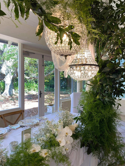 Casablanca Crystal Pendant Chandelier - Brass