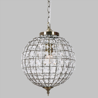 Casablanca Crystal Pendant Chandelier - Brass