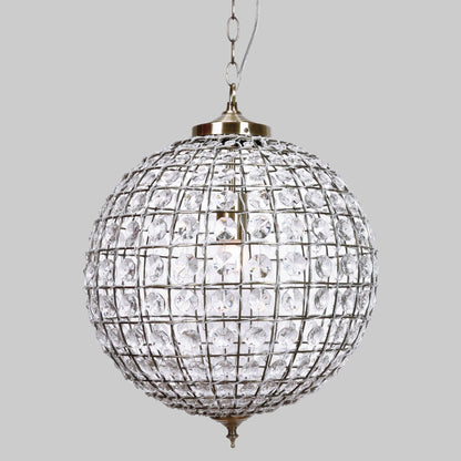 Casablanca Crystal Pendant Chandelier - Brass