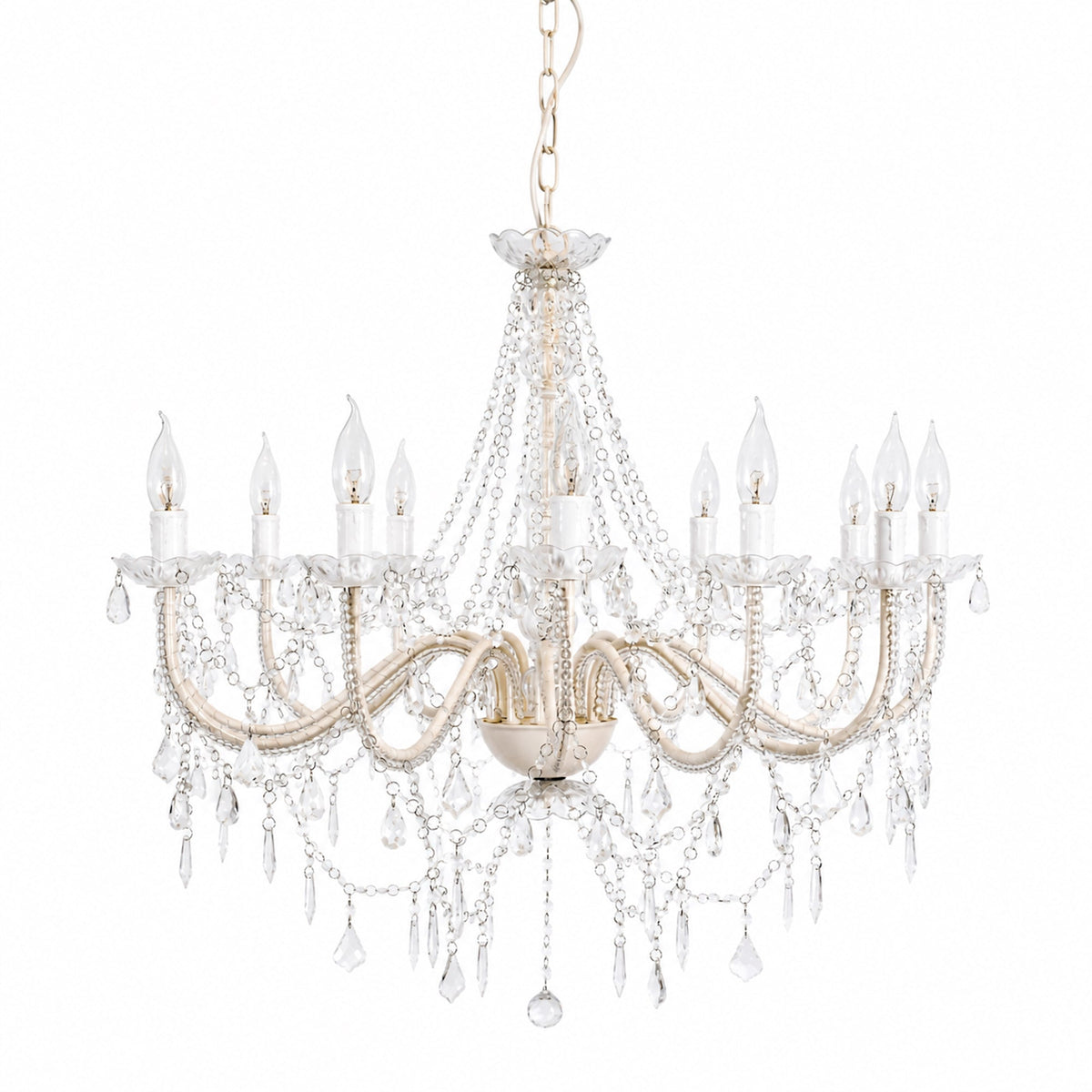 Cassie Chandelier 12 Light - Glass Crystals