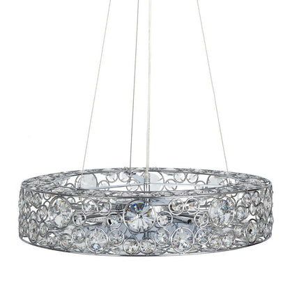 Chateau Crystal Pendant Light - Chrome