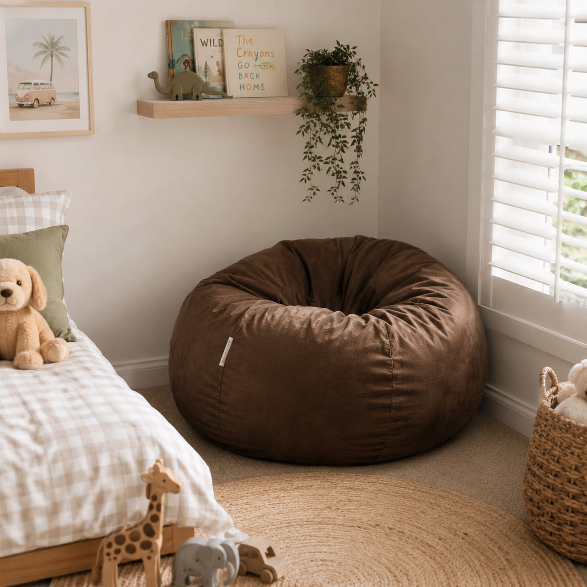 Pierre Fur Bean Bag - Espresso