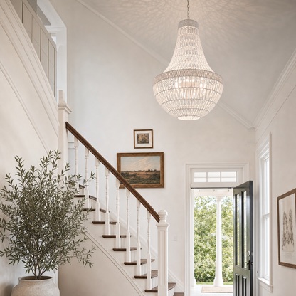 Como Empire Boho Rope Pendant Chandelier - White
