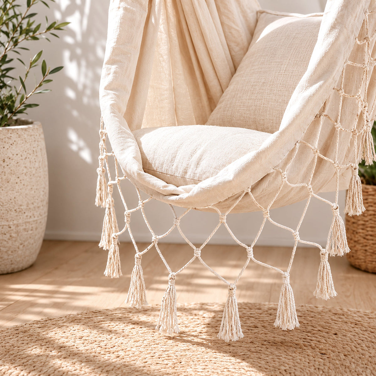 Aruba Hammock Hanging Chair - Cream