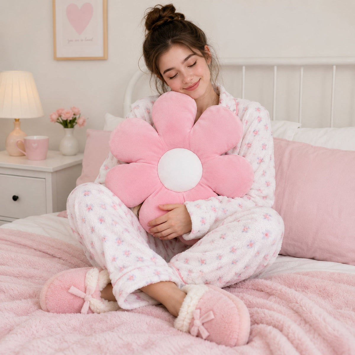 Daisy Pillow - Pretty in Pink
