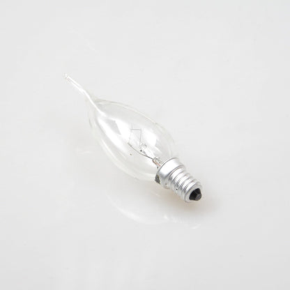 E14 Flame Tip Fancy Chandelier Candle Globes - Pack of 10 Clear