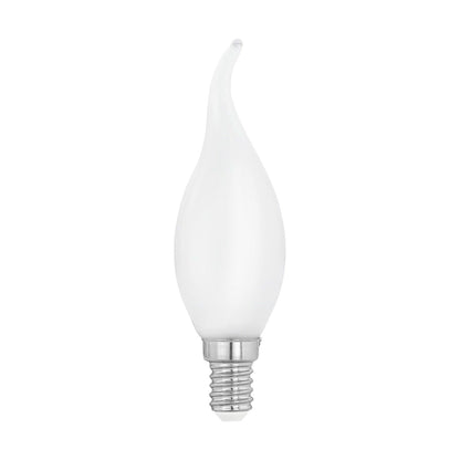 E14 Flame Tip Fancy Chandelier Candle Globes - Pack of 10 Frosted