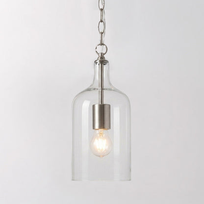 Kendal Glass Pendant Light - Nickel