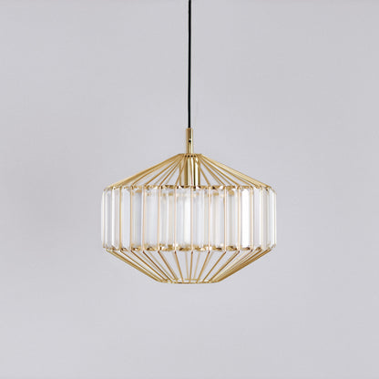 Butler Glass Prism Pendant Light - Gold