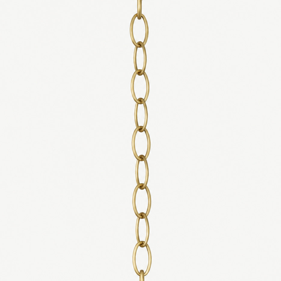 50cm Chain Extension Including Carabiner - Brushed Brass (Gold)