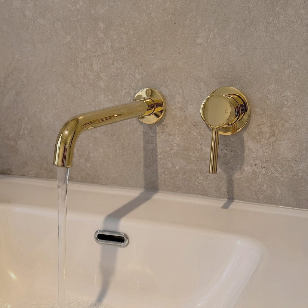 Reno Wall Spout - Polished Gold