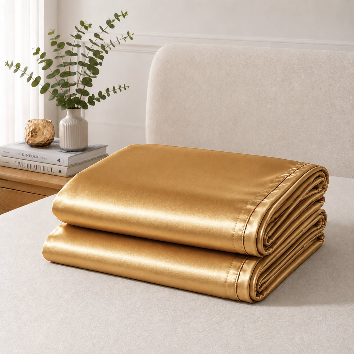 Satin Pillowcase Set - Veuve Gold