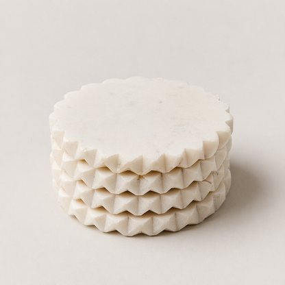 Jagged Edge Marble Coaster Set
