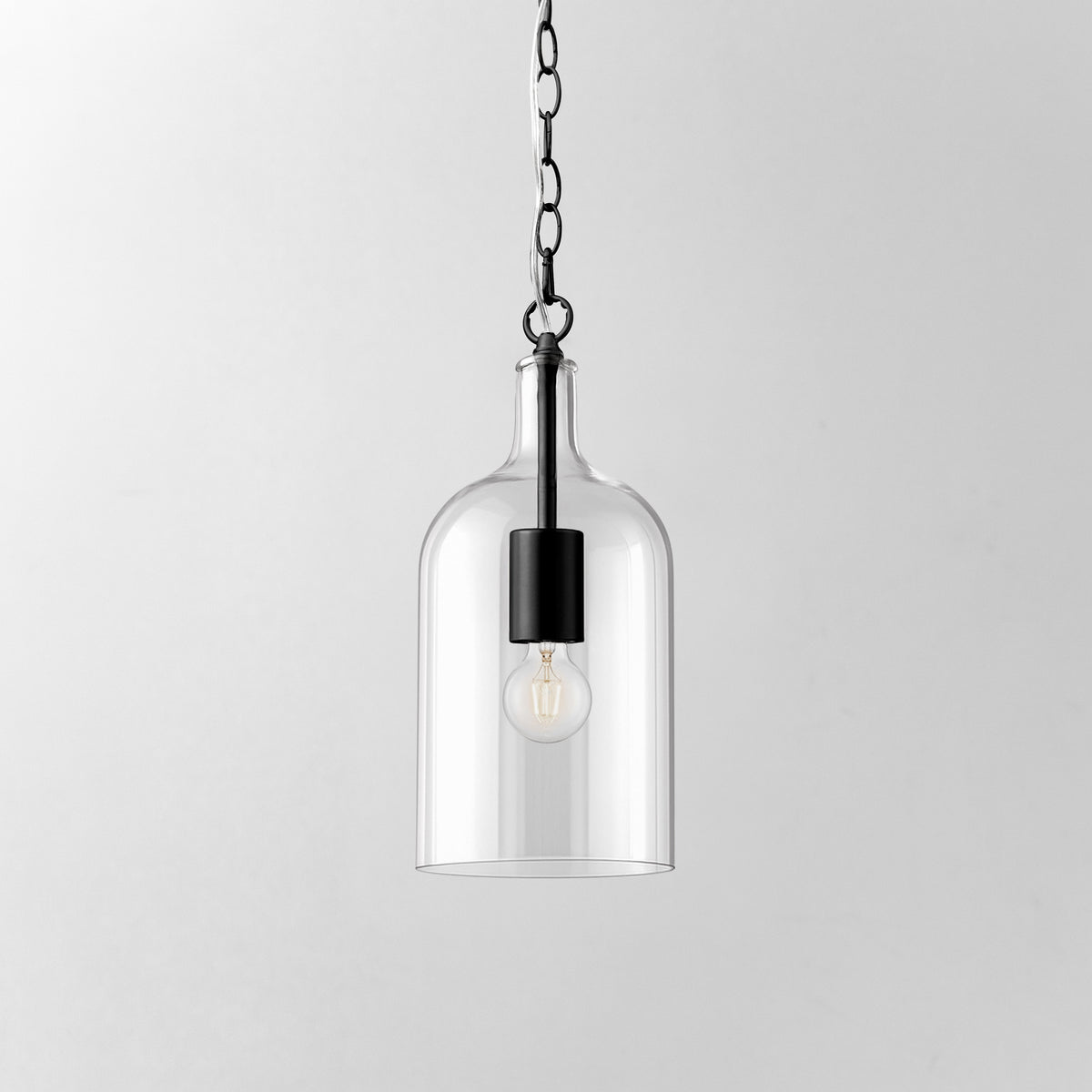 Kendal Glass Pendant Light - Black